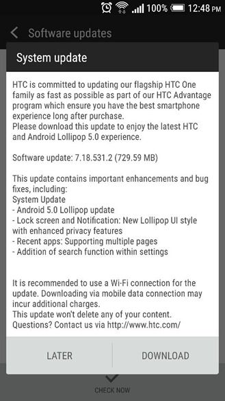Fotografía - [Actualización: Rolling Out] HTC uno M7 Lollipop Actualización de T-Mobile programada para el Martes, 10 de marzo